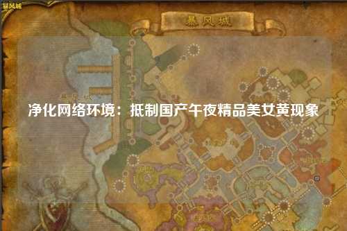 净化网络环境：抵制国产午夜精品美女黄现象