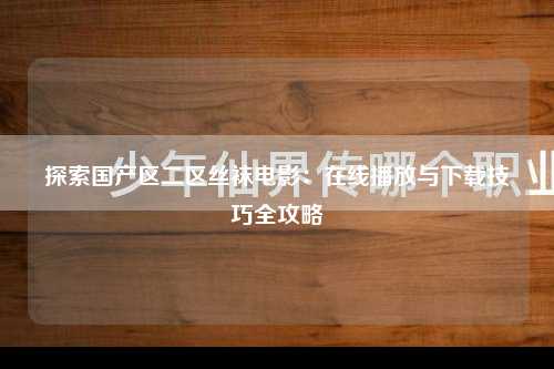 探索国产区二区丝袜电影：在线播放与下载技巧全攻略